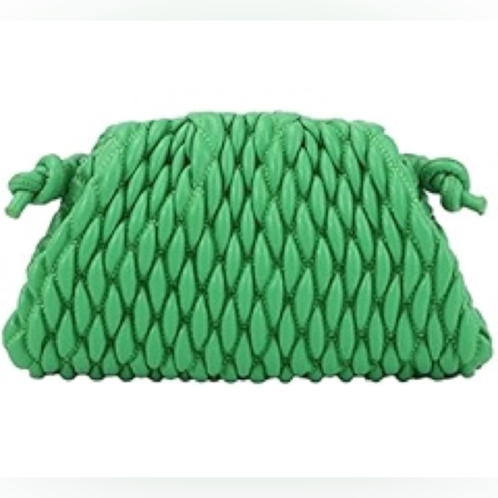 Women's Dumpling Bag Cloud Clutch Purse Ruched Handbag leather